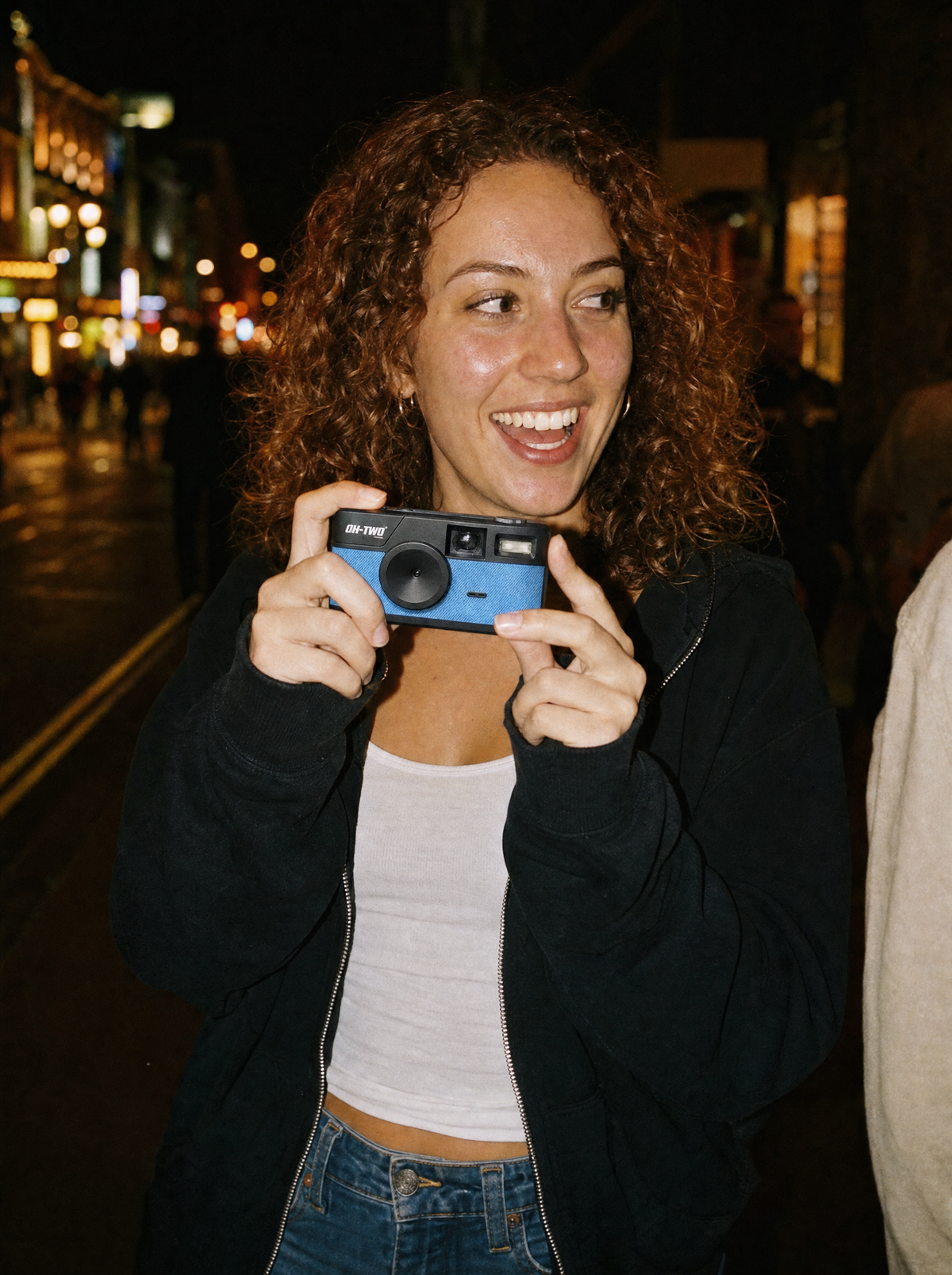 Shooting at night with the OH—TWO Digital Film Camera in Denim